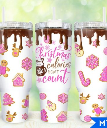 Christmas Gingerbread Custom Stanley Quencher 40Oz Stainless Steel Tumbler With Handle