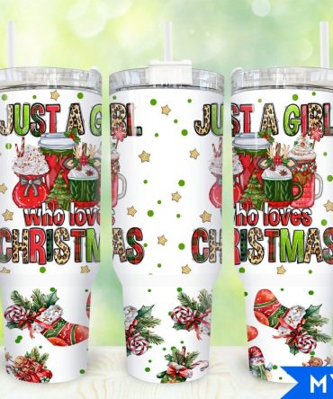 Christmas Girl Custom Stanley Quencher 40Oz Stainless Steel Tumbler With Handle