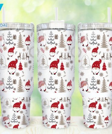 Christmas Gnome Custom Stanley Quencher 40Oz Stainless Steel Tumbler With Handle