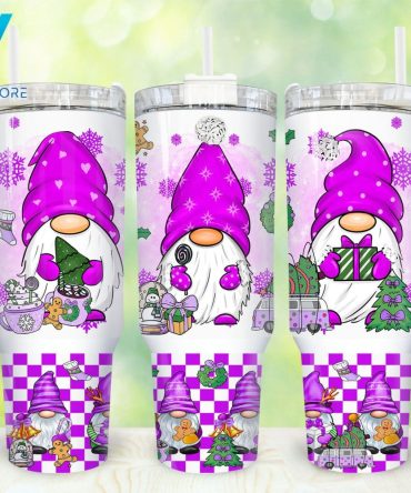 Christmas Gnome Custom Stanley Quencher 40Oz Stainless Steel Tumbler With Handle