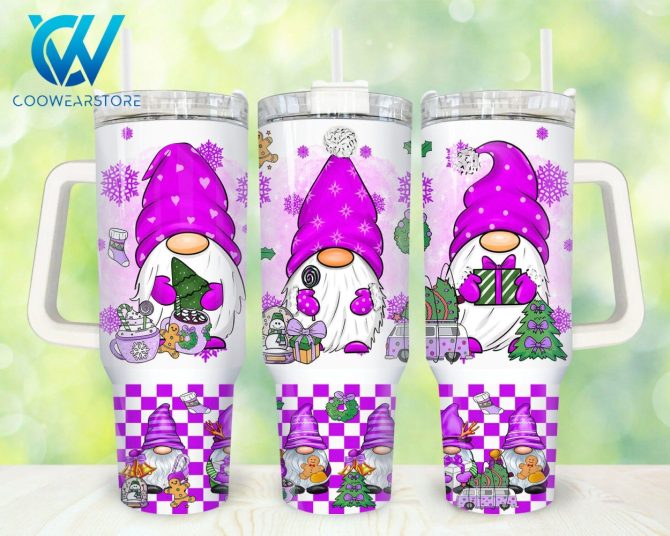 Christmas Gnome Custom Stanley Quencher 40Oz Stainless Steel Tumbler With Handle