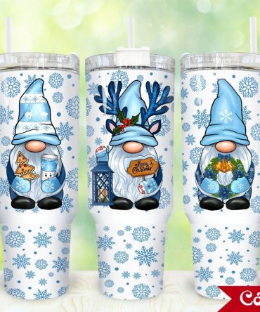 Christmas Gnome Custom Stanley Quencher 40Oz Stainless Steel Tumbler With Handle