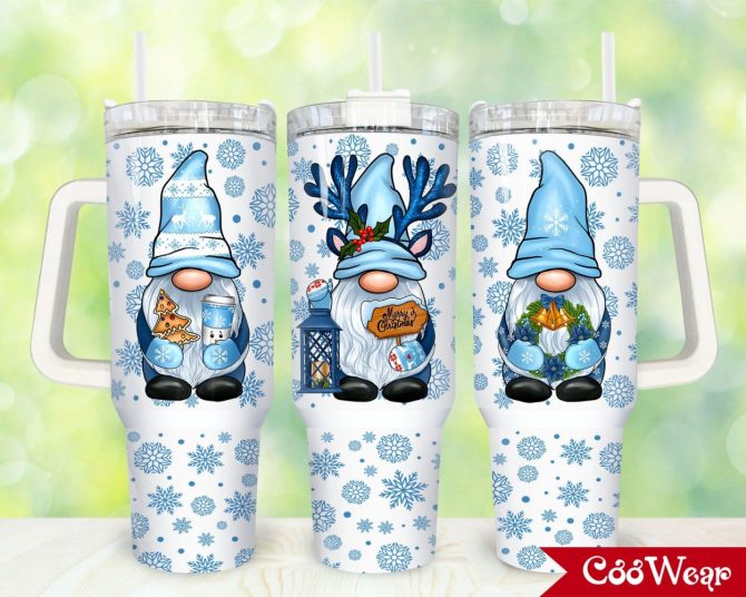 Christmas Gnome Custom Stanley Quencher 40Oz Stainless Steel Tumbler With Handle