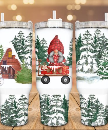 Christmas Gnome Custom Stanley Quencher 40Oz Stainless Steel Tumbler With Handle