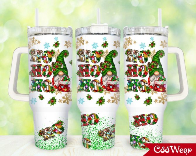 Christmas Gnome Custom Stanley Quencher 40Oz Stainless Steel Tumbler With Handle
