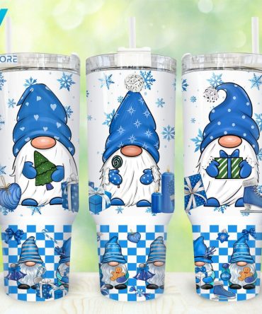 Christmas Gnome Custom Stanley Quencher 40Oz Stainless Steel Tumbler With Handle
