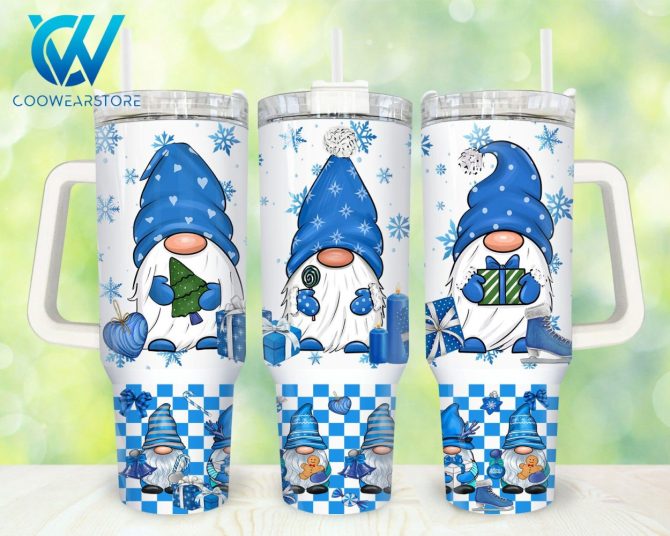 Christmas Gnome Custom Stanley Quencher 40Oz Stainless Steel Tumbler With Handle