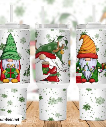 Christmas Gnomes Custom Stanley Quencher 40Oz Stainless Steel Tumbler With Handle