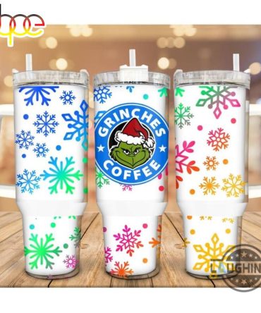Christmas Grinch Coffee Movies Custom Stanley Quencher 40Oz Stainless Steel Tumbler With Handle