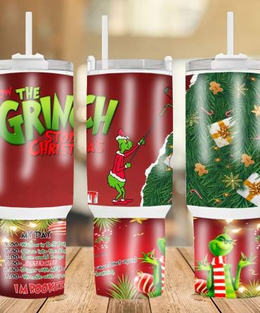Christmas Grinch Movies Custom Stanley Quencher 40Oz Stainless Steel