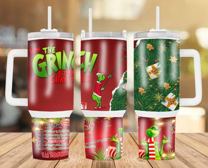 Christmas Grinch Movies Custom Stanley Quencher 40Oz Stainless Steel