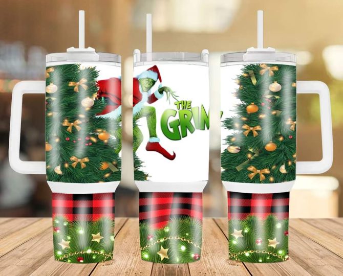 Christmas Grinch Movies Custom Stanley Quencher 40Oz Stainless Steel