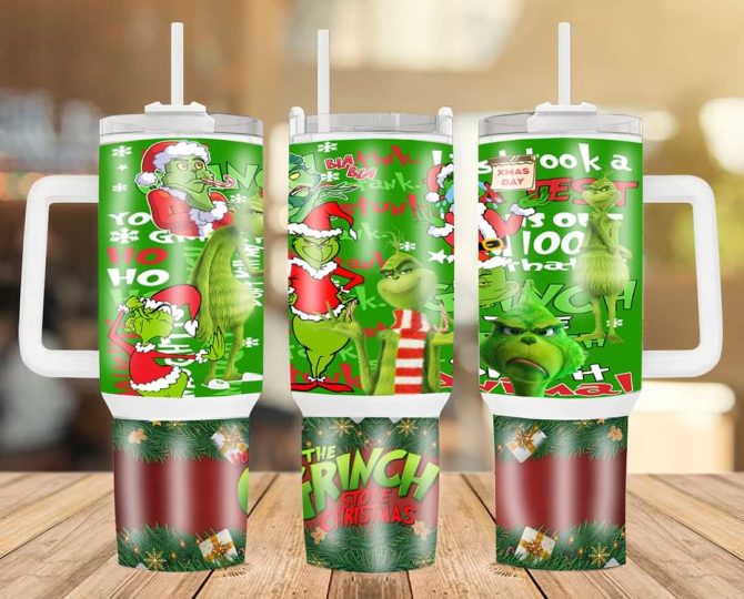 Christmas Grinch Movies Custom Stanley Quencher 40Oz Stainless Steel