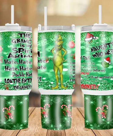 Christmas Grinch Movies Custom Stanley Quencher 40Oz Stainless Steel