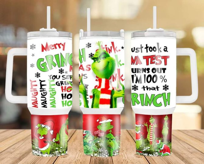 Christmas Grinch Movies Custom Stanley Quencher 40Oz Stainless Steel