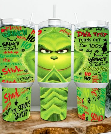 Christmas Grinch Movies Custom Stanley Quencher 40Oz Stainless Steel Tumbler With Handle
