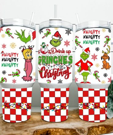 Christmas Grinch Movies Custom Stanley Quencher 40Oz Stainless Steel Tumbler With Handle