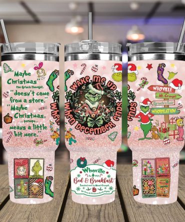 Christmas Grinch Movies Custom Stanley Quencher 40Oz Stainless Steel Tumbler With Handle