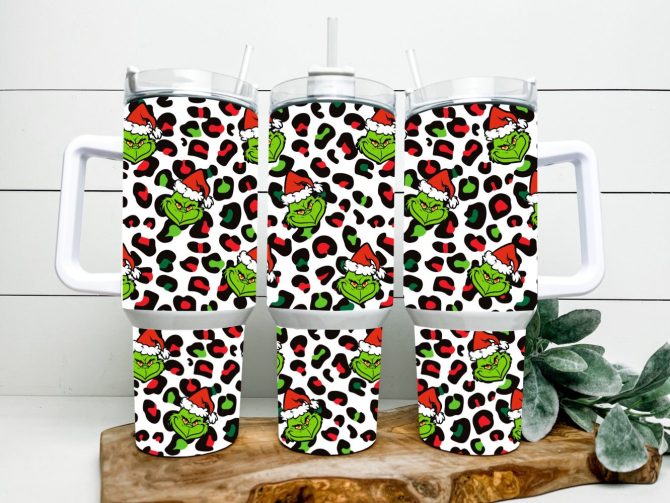 Christmas Grinch Movies Custom Stanley Quencher 40Oz Stainless Steel Tumbler With Handle