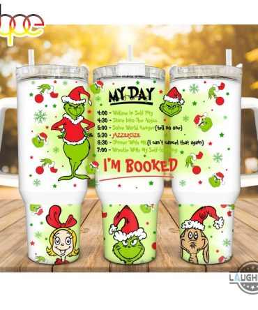 Christmas Grinch Movies Custom Stanley Quencher 40Oz Stainless Steel Tumbler With Handle