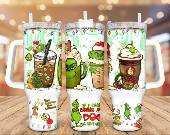 Christmas Grinch Movies Custom Stanley Quencher 40Oz Stainless Steel Tumbler With Handle