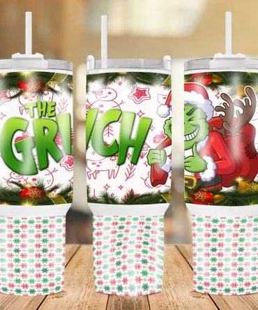 Christmas Grinch Movies Custom Stanley Quencher 40Oz Stainless Steel