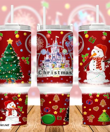 Christmas Holiday Custom Stanley Quencher 40Oz Stainless Steel Tumbler With Handle