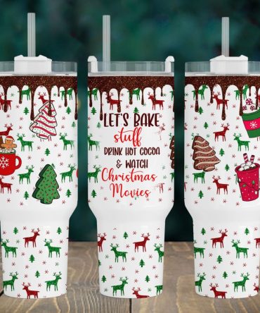 Christmas Holiday Vibes Custom Stanley Quencher 40Oz Stainless Steel Tumbler With Handle