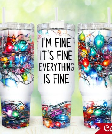 Christmas Lights Custom Stanley Quencher 40Oz Stainless Steel Tumbler With Handle