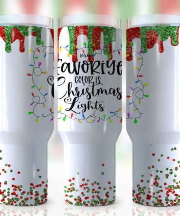 Christmas Lights Custom Stanley Quencher 40Oz Stainless Steel Tumbler With Handle