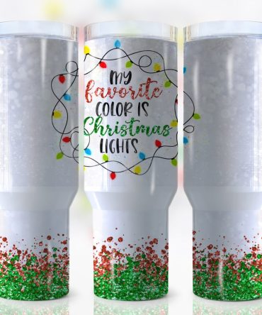 Christmas Lights Custom Stanley Quencher 40Oz Stainless Steel Tumbler With Handle