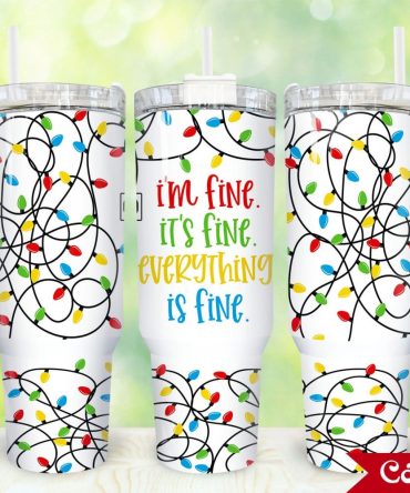Christmas Lights Custom Stanley Quencher 40Oz Stainless Steel Tumbler With Handle