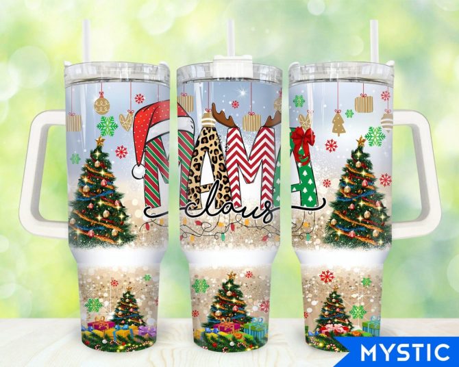 Christmas Mama Claus Custom Stanley Quencher 40Oz Stainless Steel Tumbler With Handle