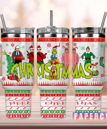 Christmas Movie Characters Custom Stanley Quencher 40Oz Stainless Steel Tumbler With Handle