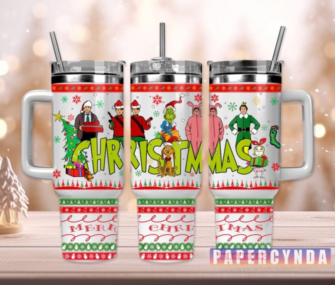 Christmas Movie Characters Custom Stanley Quencher 40Oz Stainless Steel Tumbler With Handle