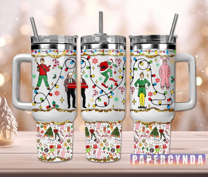 Christmas Movie Characters Custom Stanley Quencher 40Oz Stainless Steel Tumbler With Handle