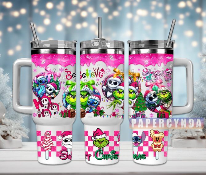 Christmas Movie Characters Custom Stanley Quencher 40Oz Stainless Steel Tumbler With Handle