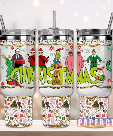 Christmas Movie Characters Custom Stanley Quencher 40Oz Stainless Steel Tumbler With Handle