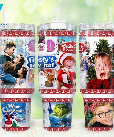 Christmas Movies Custom Stanley Quencher 40Oz Stainless Steel Tumbler With Handle