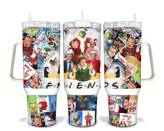 Christmas Movies Custom Stanley Quencher 40Oz Stainless Steel Tumbler With Handle