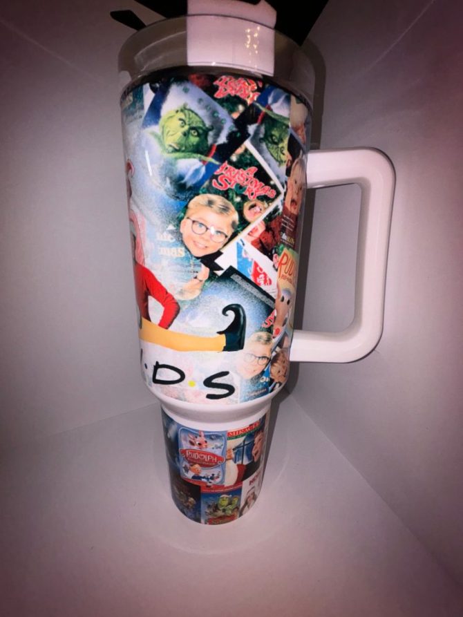 Christmas Movies Custom Stanley Quencher 40Oz Stainless Steel Tumbler With Handle - Image 2