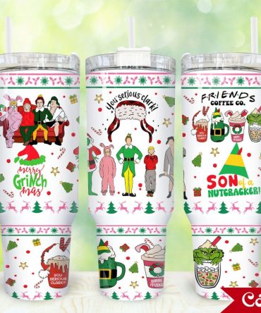 Christmas Movies Movies Custom Stanley Quencher 40Oz Stainless Steel Tumbler With Handle