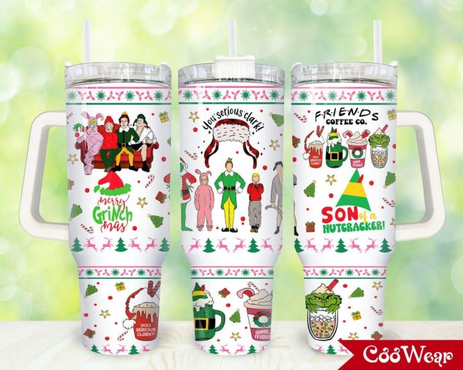 Christmas Movies Movies Custom Stanley Quencher 40Oz Stainless Steel Tumbler With Handle