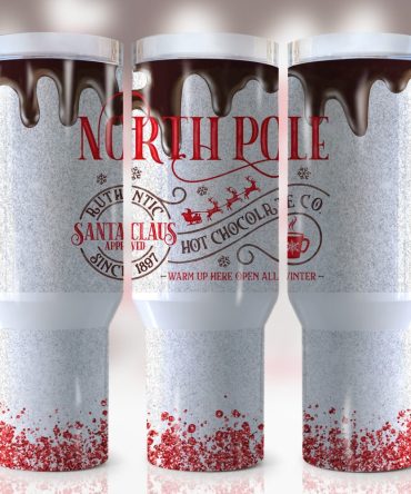 Christmas North Pole Custom Stanley Quencher 40Oz Stainless Steel Tumbler With Handle