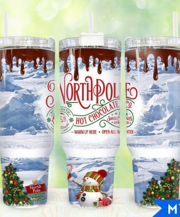 Christmas North Pole Custom Stanley Quencher 40Oz Stainless Steel Tumbler With Handle