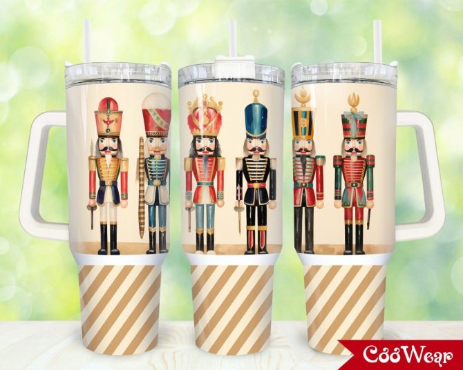 Christmas Nutcrackers Custom Stanley Quencher 40Oz Stainless Steel Tumbler With Handle