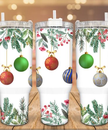 Christmas Ornaments Custom Stanley Quencher 40Oz Stainless Steel Tumbler With Handle