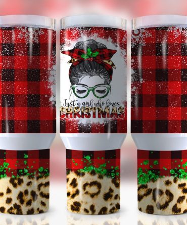 Christmas Retro Girl Custom Stanley Quencher 40Oz Stainless Steel Tumbler With Handle