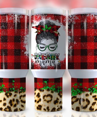 Christmas Retro Mama Custom Stanley Quencher 40Oz Stainless Steel Tumbler With Handle