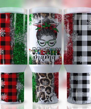 Christmas Retro Mama Custom Stanley Quencher 40Oz Stainless Steel Tumbler With Handle